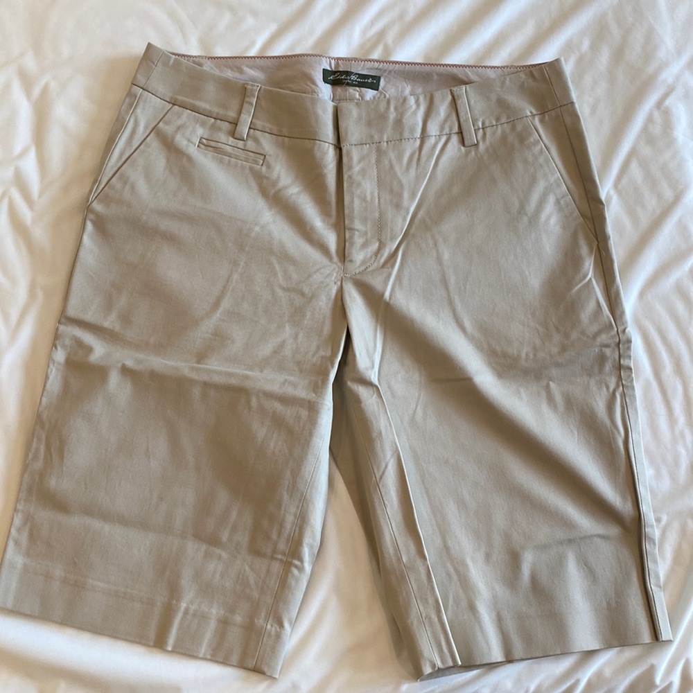 Eddie Bauer Perfect Bermuda Shorts in Wheat Color